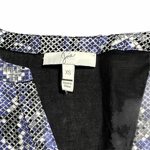 Joie Purple & Black Snakeskin Print Blouse XS - Picture 3 of 7